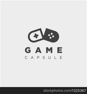 Capsule Joystick Logo Symbol Template Design Illustration. Capsule Joystick Logo Template Design Illustration
