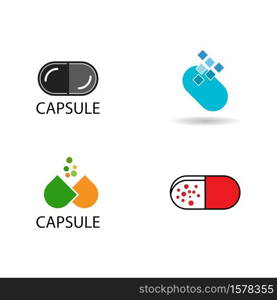 capsule logo icon vector template