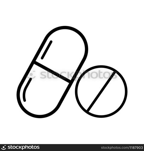 capsule medicine icon vector