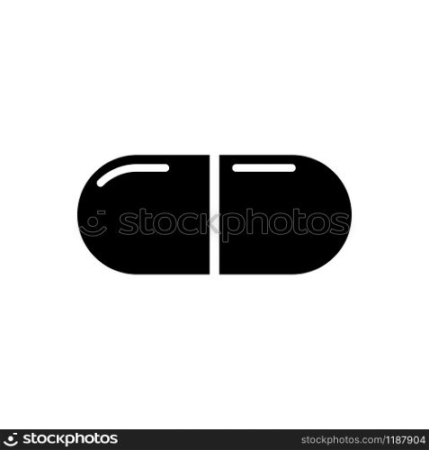 capsule medicine icon vector