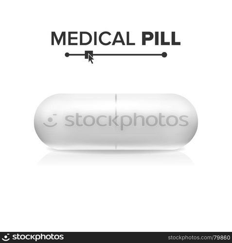 Capsule Pill Vector. Tablet, Pharmaceutical Antibiotic. Isolated Illustration. Capsule Pill Vector. Tablet, Pharmaceutical Antibiotic Isolated