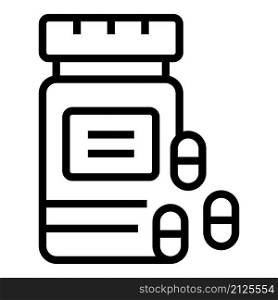 Capsule pills jar icon outline vector. Medicine pill. Pharmacy prescription. Capsule pills jar icon outline vector. Medicine pill