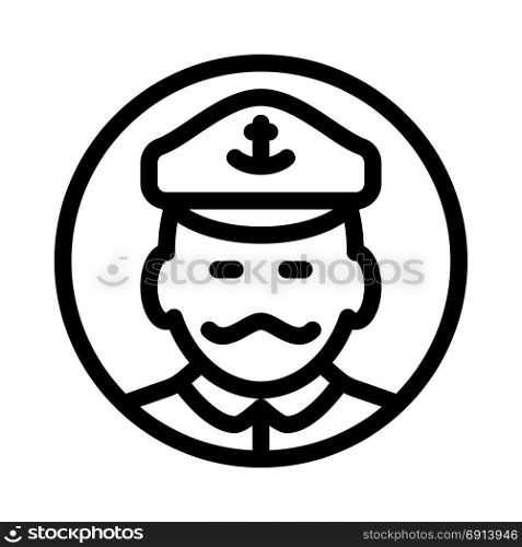 captain, icon on isolated background