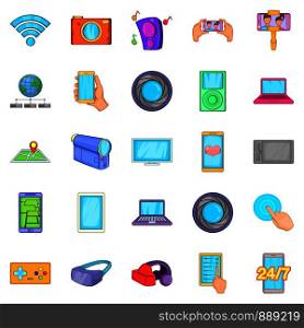 Capture memories icons set. Cartoon set of 25 capture memories vector icons for web isolated on white background. Capture memories icons set, cartoon style