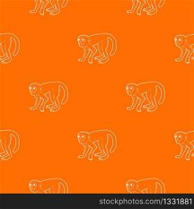Capuchin pattern vector orange for any web design best. Capuchin pattern vector orange