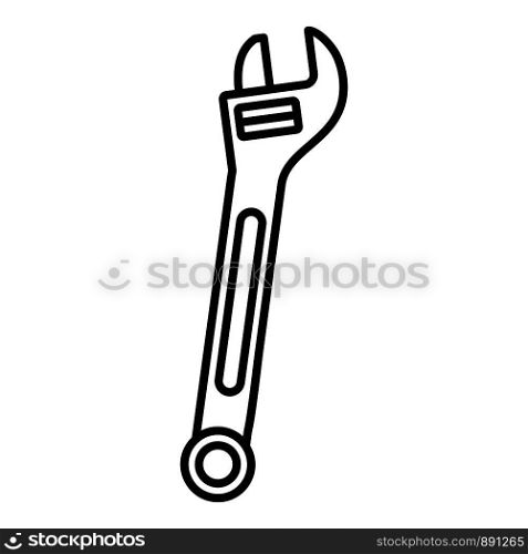 Car adjustable wrench icon. Outline car adjustable wrench vector icon for web design isolated on white background. Car adjustable wrench icon, outline style