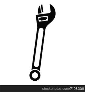 Car adjustable wrench icon. Simple illustration of car adjustable wrench vector icon for web design isolated on white background. Car adjustable wrench icon, simple style