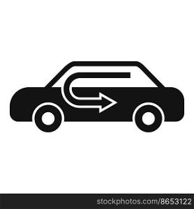 Car air circuit icon simple vector. Auto vehicle. Motor service. Car air circuit icon simple vector. Auto vehicle