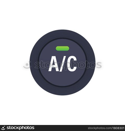 Car air condition button on white background. Vector stock illustration. Car air condition button on white background. Vector stock illustration.