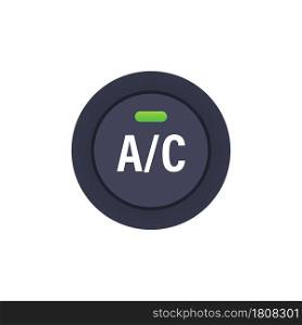 Car air condition button on white background. Vector stock illustration. Car air condition button on white background. Vector stock illustration.