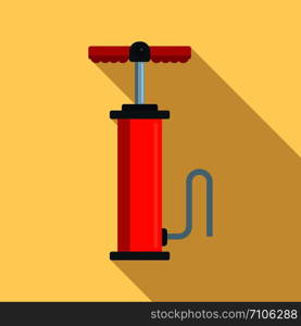 Car air pump icon. Flat illustration of car air pump vector icon for web design. Car air pump icon, flat style