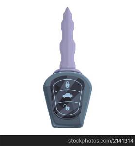 Car alarm key button icon cartoon vector. Remote system. Hand lock. Car alarm key button icon cartoon vector. Remote system