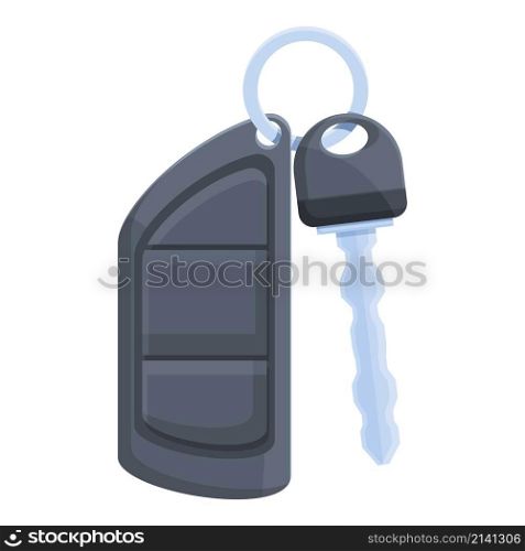 Car alarm key chain icon cartoon vector. Remote system. Hand lock. Car alarm key chain icon cartoon vector. Remote system