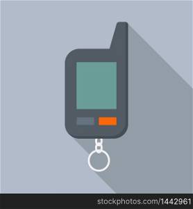 Car alarm remote control icon. Flat illustration of car alarm remote control vector icon for web design. Car alarm remote control icon, flat style