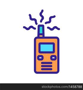 car alarm walkie talkie icon vector. car alarm walkie talkie sign. color symbol illustration. car alarm walkie talkie icon vector outline illustration