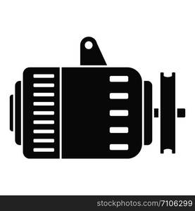 Car alternator icon. Simple illustration of car alternator vector icon for web design isolated on white background. Car alternator icon, simple style