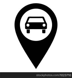 Car and location pin