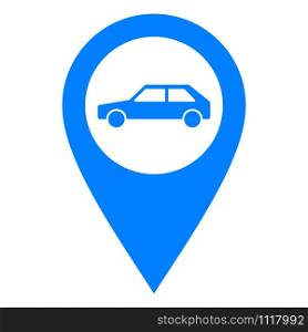 Car and location pin