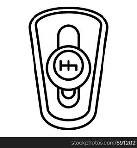 Car auto gearbox icon. Outline car auto gearbox vector icon for web design isolated on white background. Car auto gearbox icon, outline style