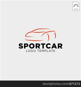 Car automotive logo in simple line graphic design template vector - Vector. Car logo in simple line graphic design template vector - Vector