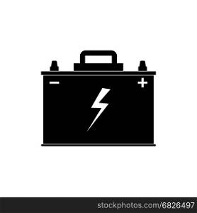 Car battery icon. Car battery icon on white background. Vector Illustration