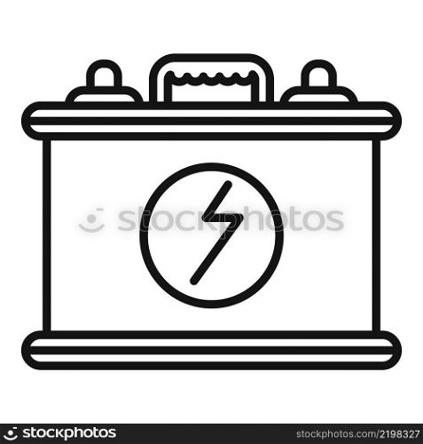 Car battery icon outline vector. Electric auto. Energy power. Car battery icon outline vector. Electric auto
