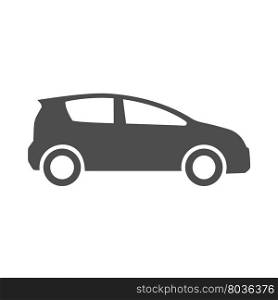 Car black icon, automobile sign. Vector illustration