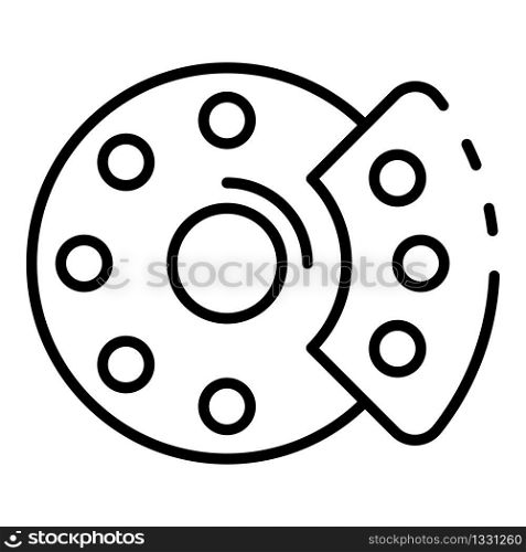 Car brake disc icon. Outline car brake disc vector icon for web design isolated on white background. Car brake disc icon, outline style