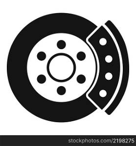 Car brake disk icon simple vector. Disc pad. Break auto. Car brake disk icon simple vector. Disc pad