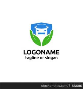 Car care protection logo design related to automotive insurance
