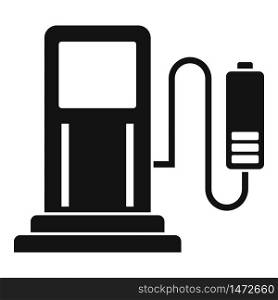 Car charging station icon. Simple illustration of car charging station vector icon for web design isolated on white background. Car charging station icon, simple style