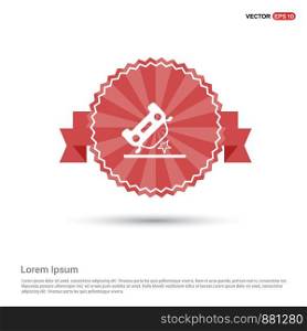 Car crash accident icon - Red Ribbon banner