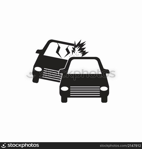 Car crash icon vector template illustration