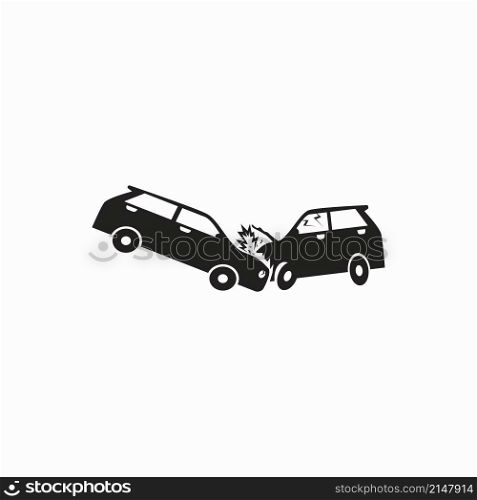 Car crash icon vector template illustration