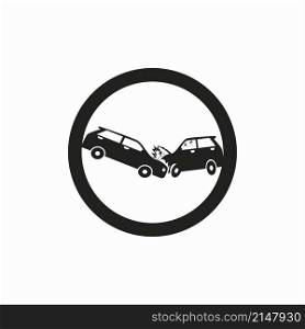 Car crash icon vector template illustration