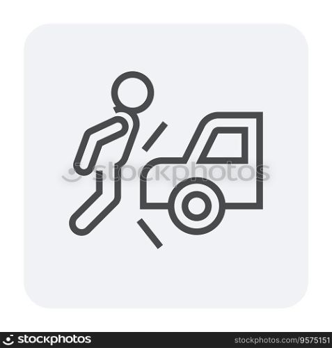 Car crash test vector image