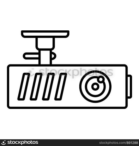 Car dash cam icon. Outline car dash cam vector icon for web design isolated on white background. Car dash cam icon, outline style