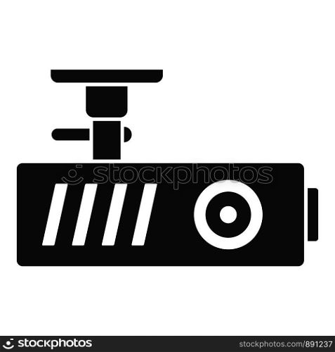 Car dash cam icon. Simple illustration of car dash cam vector icon for web design isolated on white background. Car dash cam icon, simple style