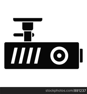 Car dash cam icon. Simple illustration of car dash cam vector icon for web design isolated on white background. Car dash cam icon, simple style
