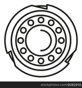 Car disk clutch icon outline vector. Plate kit. Cover repair. Car disk clutch icon outline vector. Plate kit