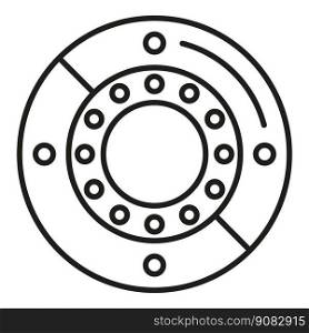 Car disk icon outline vector. Auto cover. Kit clutch. Car disk icon outline vector. Auto cover