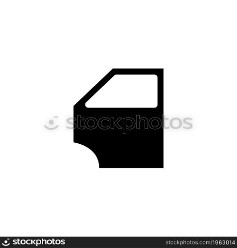 Car Door vector icon. Simple flat symbol on white background. Car door icon. Vector concept illustration for design.