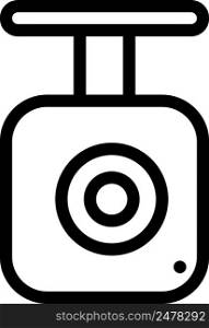 Car DVR icon, dashboard camera dashcam, video recording important events