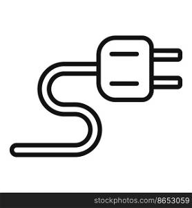 Car electric plug icon outline vector. Auto part. Wheel brake. Car electric plug icon outline vector. Auto part