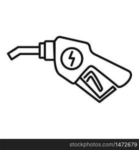 Car electrical charging icon. Outline car electrical charging vector icon for web design isolated on white background. Car electrical charging icon, outline style