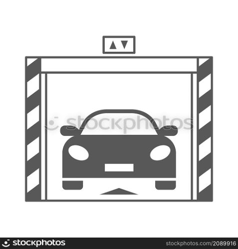 Car elevator icon. Auto Lift outline illustration. Parking lot. Vector.. Car elevator icon. Auto Lift outline illustration. Parking lot. Vector