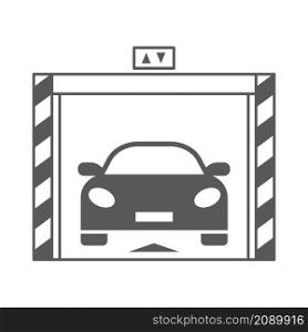 Car elevator icon. Auto Lift outline illustration. Parking lot. Vector.. Car elevator icon. Auto Lift outline illustration. Parking lot. Vector