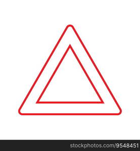 Car emergency triangle icon vector illustration symbol design