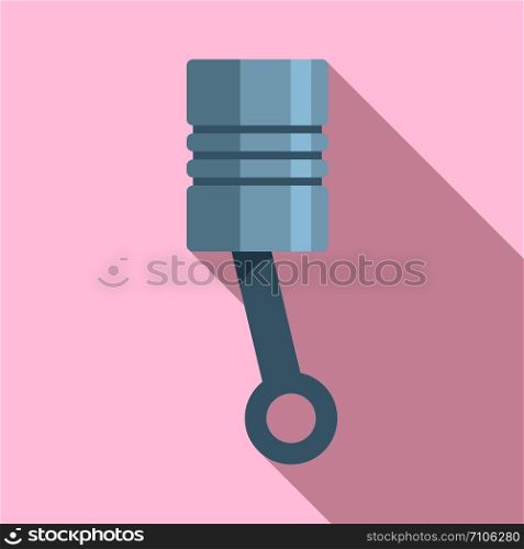 Car engine piston icon. Flat illustration of car engine piston vector icon for web design. Car engine piston icon, flat style