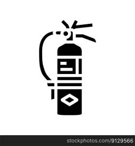 car extinguisher home accessory glyph icon vector. car extinguisher home accessory sign. isolated symbol illustration. car extinguisher home accessory glyph icon vector illustration
